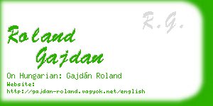 roland gajdan business card