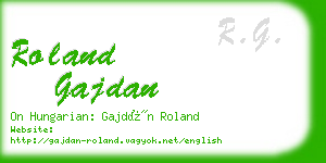 roland gajdan business card